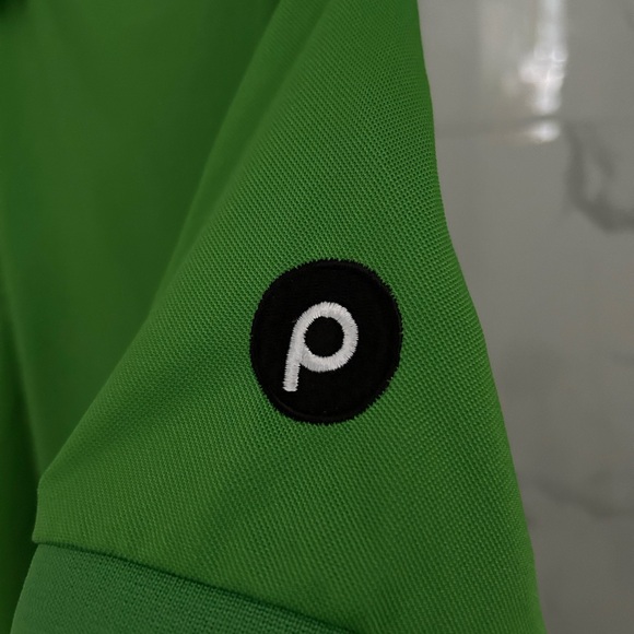 High p public women uniform green short sleeves Sz S - Picture 2 of 6